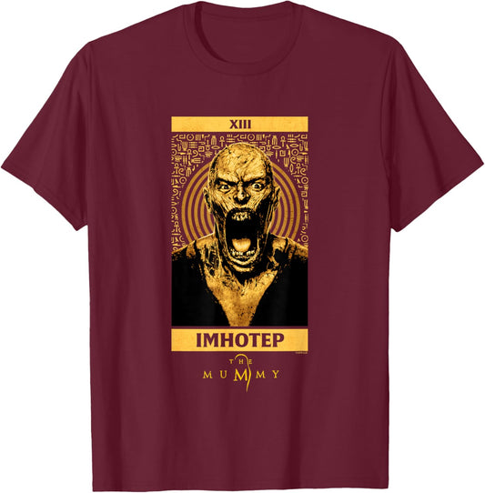 The Mummy Imhotep Tarot Card Vintage T-Shirt - T-Shirt | Maroon