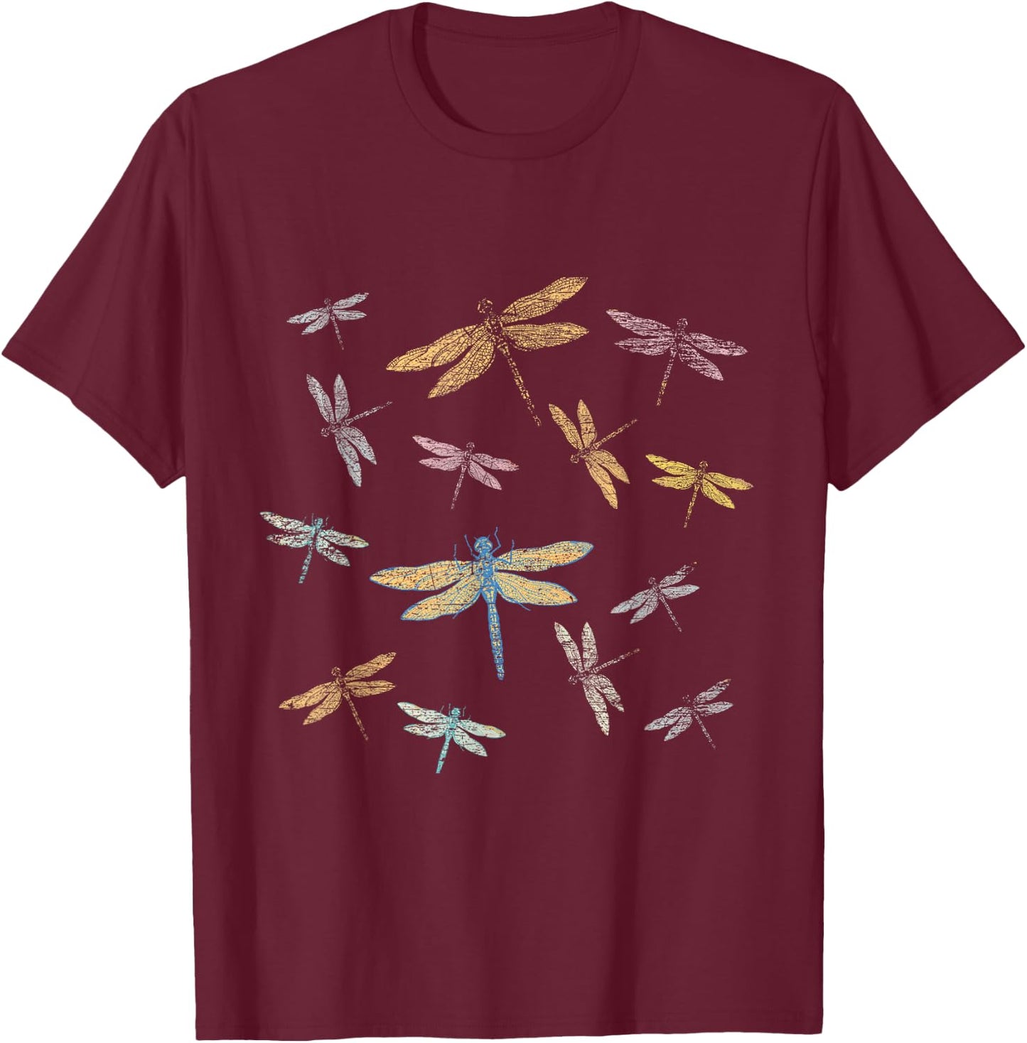 Retro Dragonfly T-Shirt - T-Shirt | Maroon