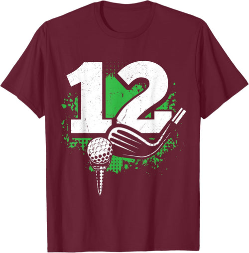 12th Birthday Boy Golf Player Golf 12 Years Old