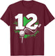 12th Birthday Boy Golf Player Golf 12 Years Old T-Shirt - T-Shirt | Maroon
