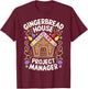 Gingerbread House Project manager Decorating Baking Xmas T-Shirt - T-Shirt | Maroon