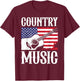 Cool Country Music Art Women Classic Country Music T-Shirt - T-Shirt | Maroon