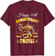 Happy 50Th Anniversary Cruise Wedding Matching Husband Wife T-Shirt - T-Shirt | Maroon