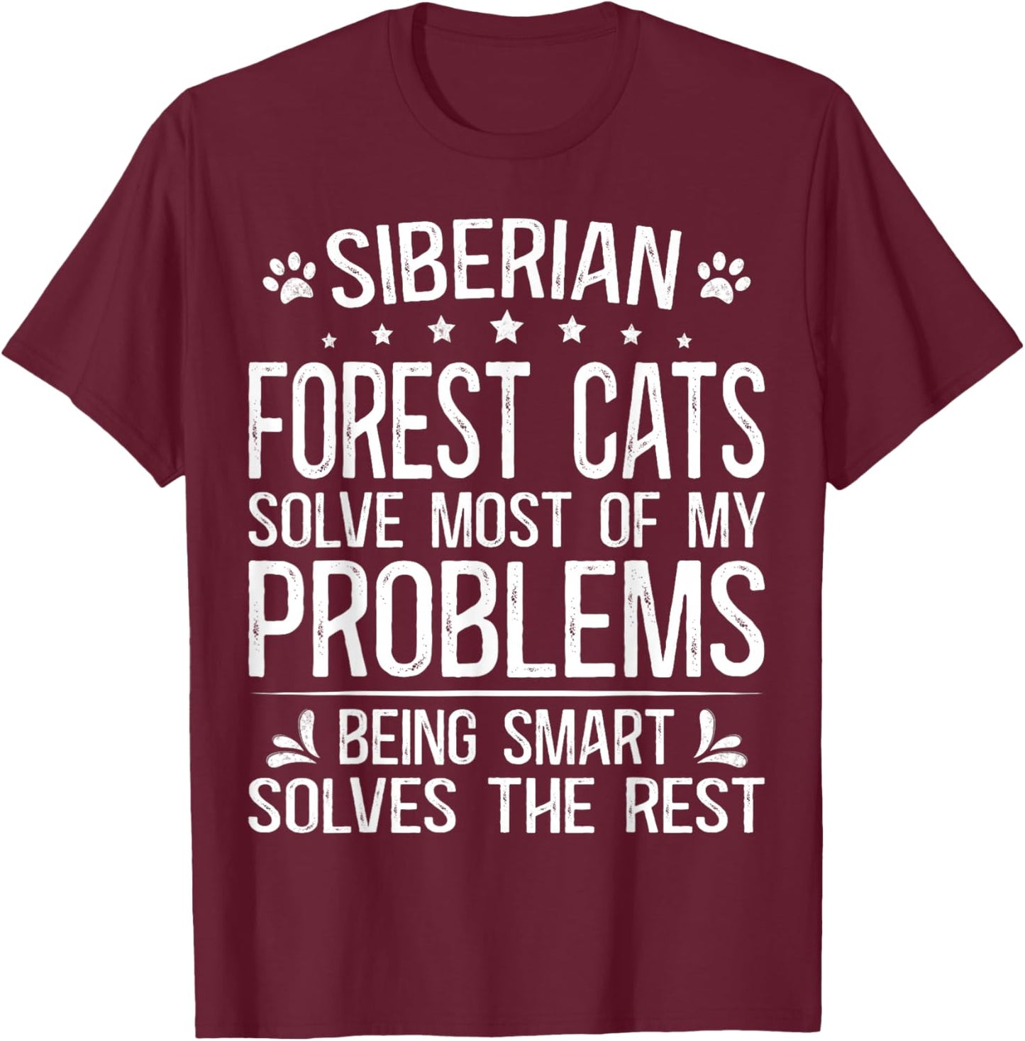 Siberian Cat Outfit Must Haves Food Siberian Forest Cat T-Shirt - T-Shirt | Maroon