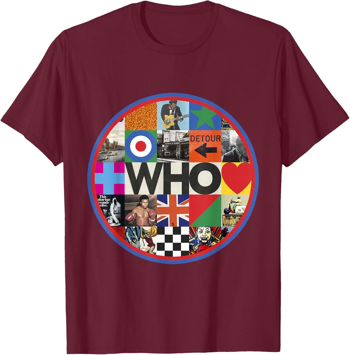 The Who Official 2019 Who Album Cover Circle T-Shirt - T-Shirt | Maroon