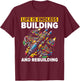 Master Builder Bricks Blocks Play Toys Building Blocks T-Shirt - T-Shirt | Maroon