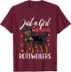 Kids Rottweiler Just A Girl Who Loves Rottweilers Gift T-Shirt - T-Shirt | Maroon
