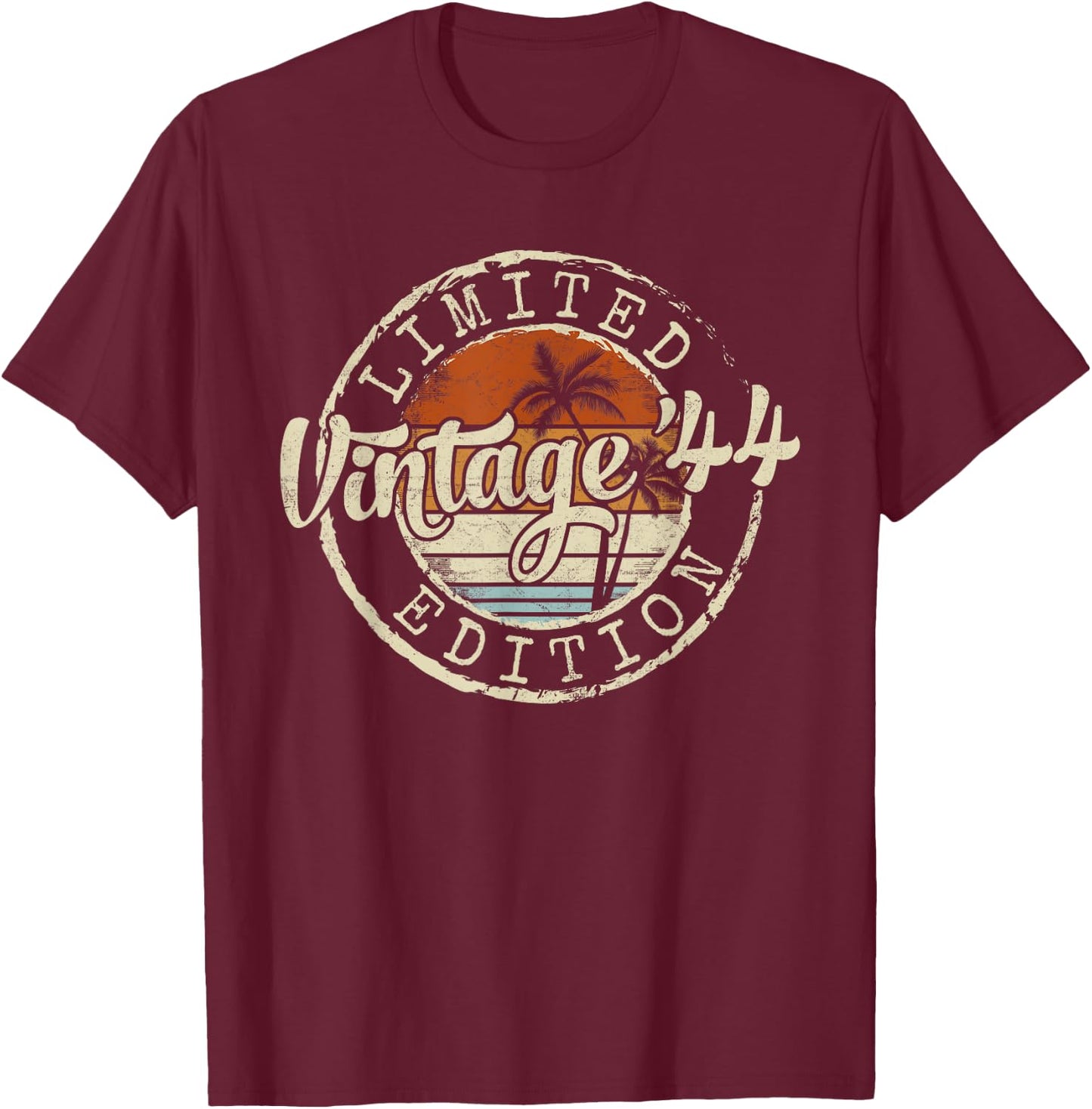 Vintage 1944 81st Birthday Gifts Women 81 Year Old T-Shirt - T-Shirt | Maroon