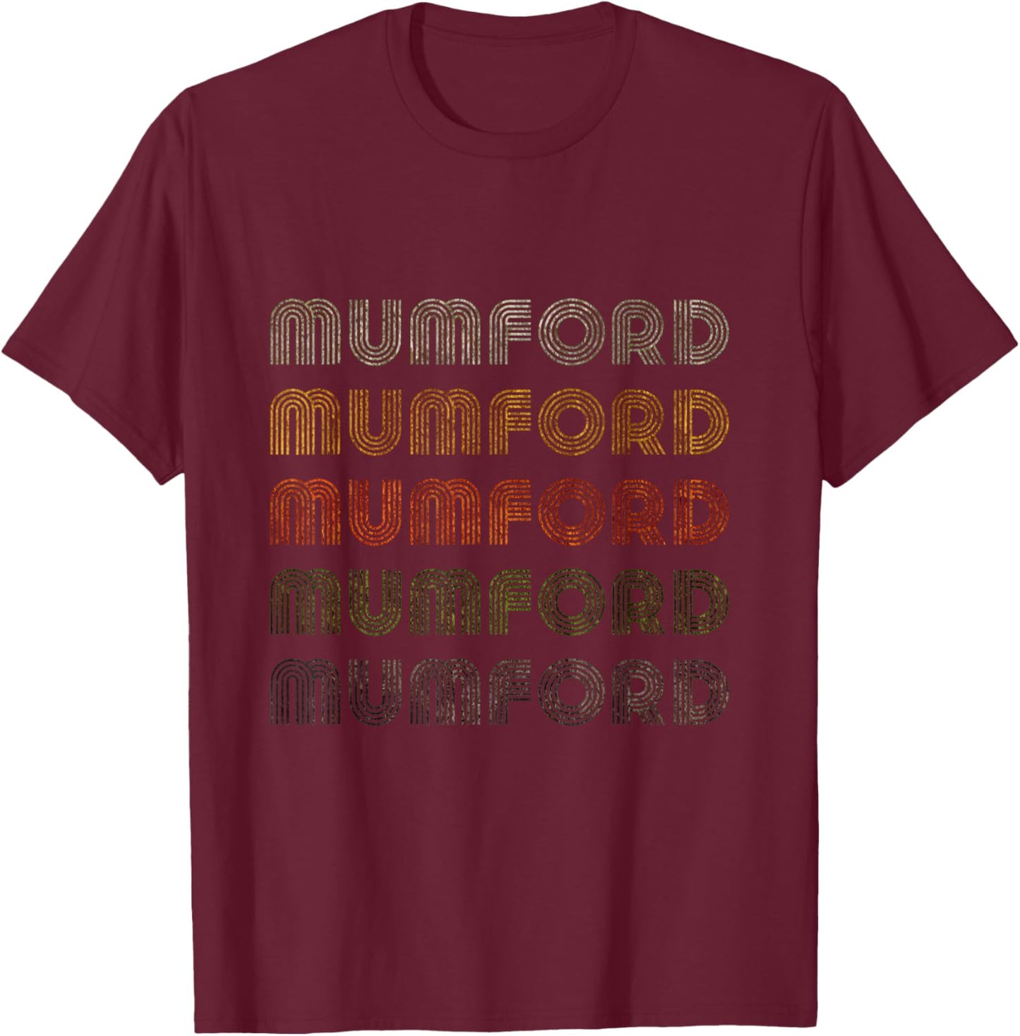 Love Heart Mumford Grunge Vintage Style Black Mumford T-Shirt - T-Shirt | Maroon