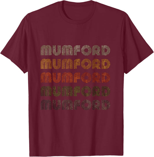 Love Heart Mumford Grunge Vintage Style Black Mumford T-Shirt - T-Shirt | Maroon