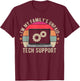 I'm My Familys Unpaid Tech Support Computer Engineer Funny T-Shirt - T-Shirt | Maroon