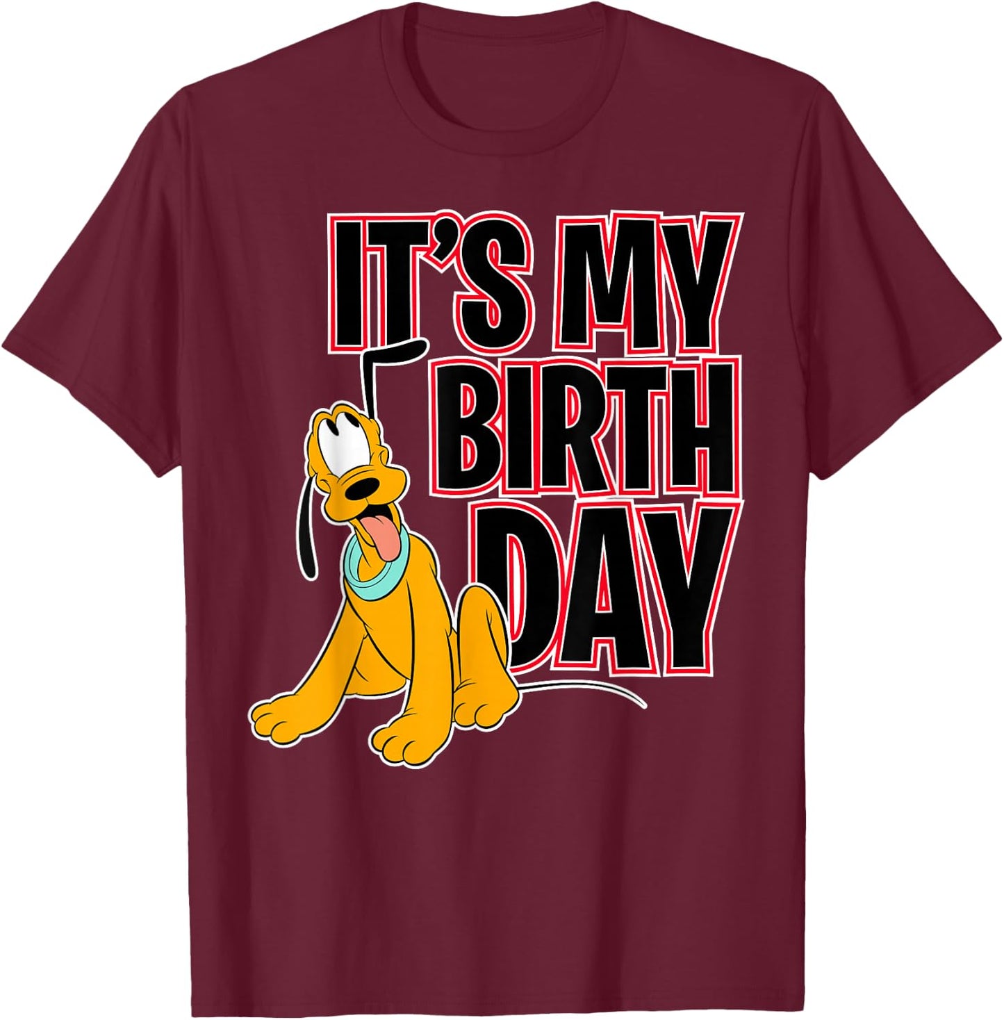 Pluto - Birthday T-Shirt - T-Shirt | Maroon