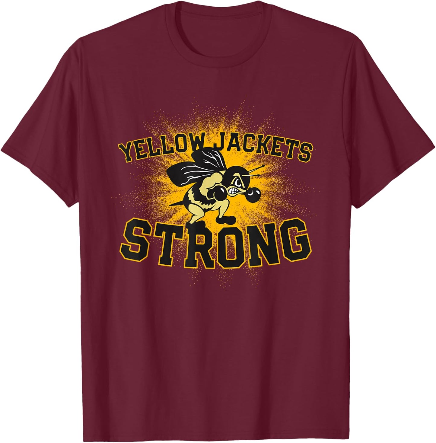Perrysburg Yellow Jackets Logo Strong Flag HS T-Shirt - T-Shirt | Maroon
