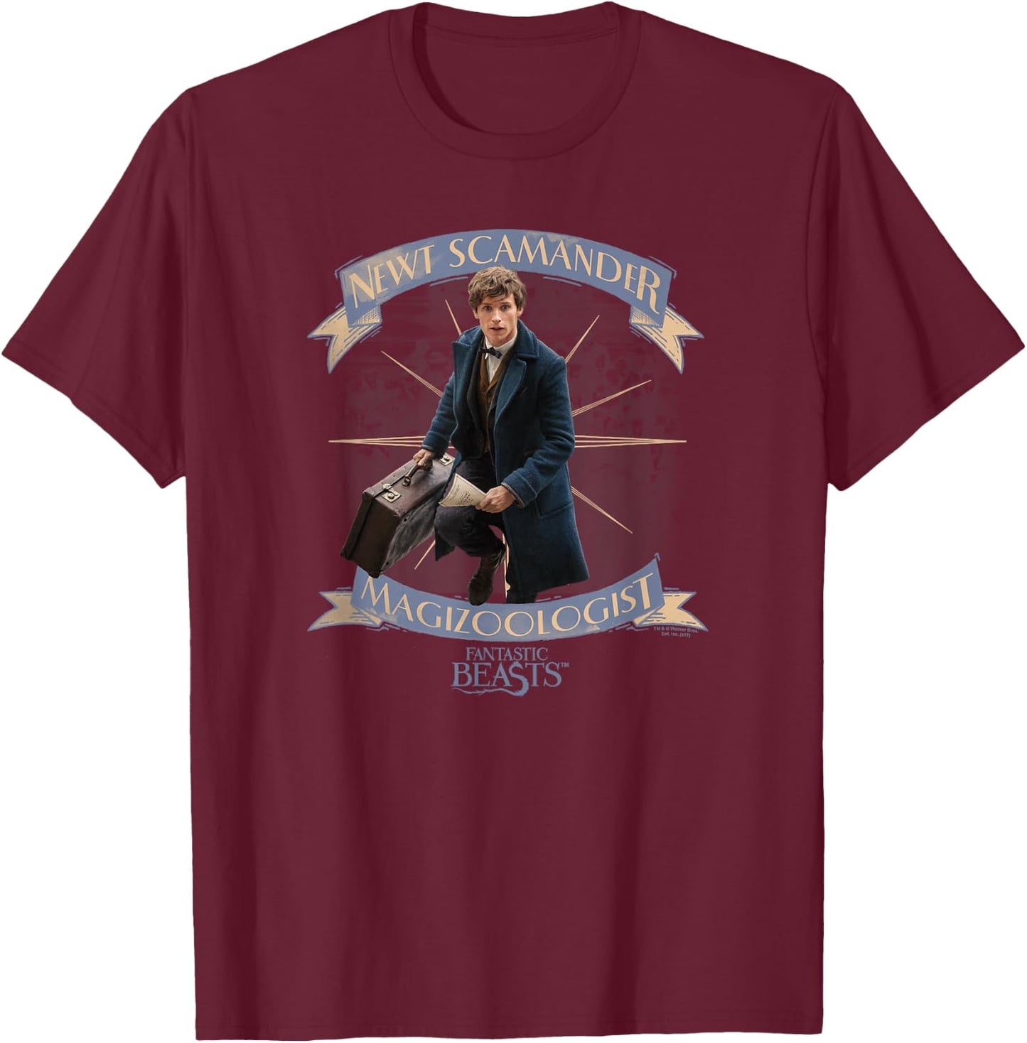 Fantastic Beasts Newt Scamander Magizoologist T-Shirt - T-Shirt | Maroon