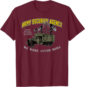American Marauder: Army Security Agency Listener Truck T-Shirt - T-Shirt | Maroon