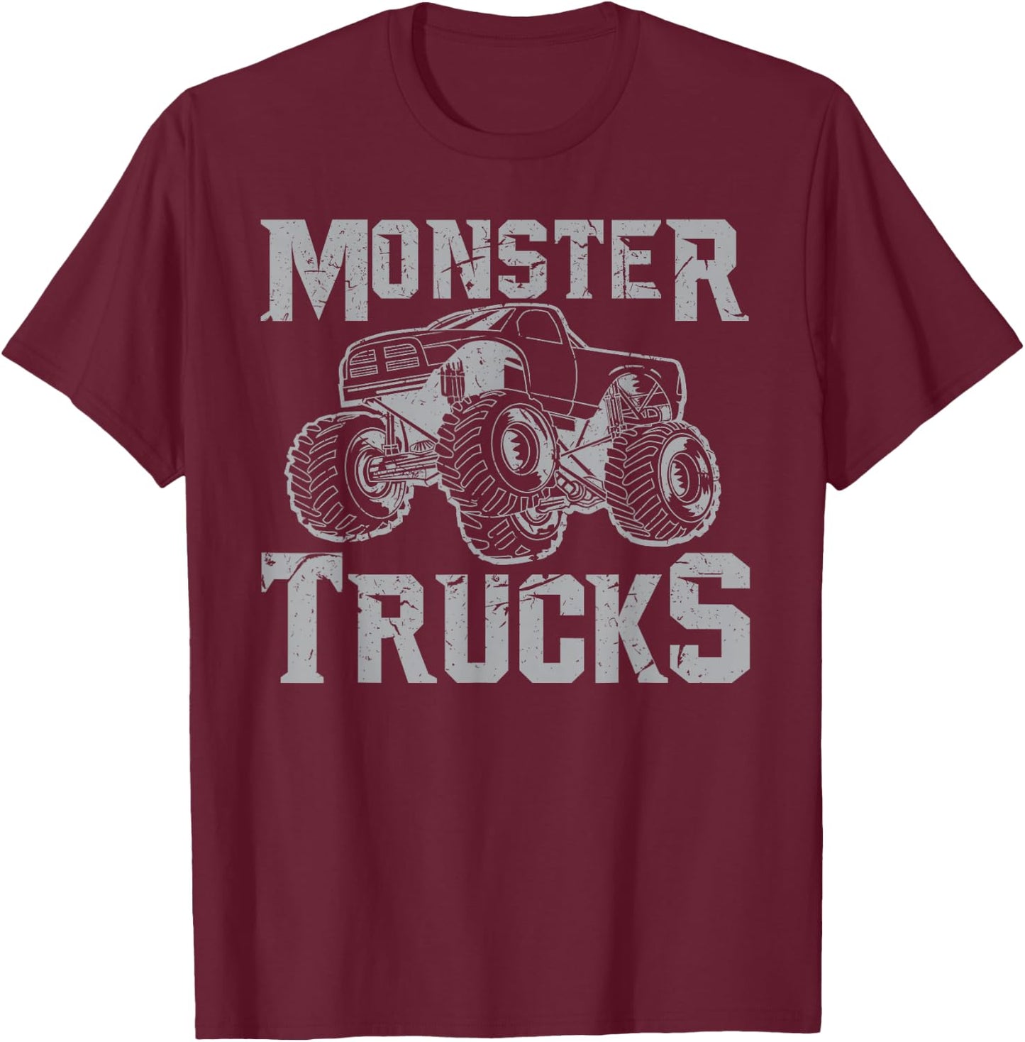 Monster Truck Shirt | Retro Vintage Off Road T-Shirt - T-Shirt | Maroon