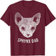 Sphynx Cat Dad Women Girls Kids T-Shirt - T-Shirt | Maroon