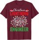 Christmas Lighting Engineer Light Show Led Festive Holiday T-Shirt - T-Shirt | Maroon