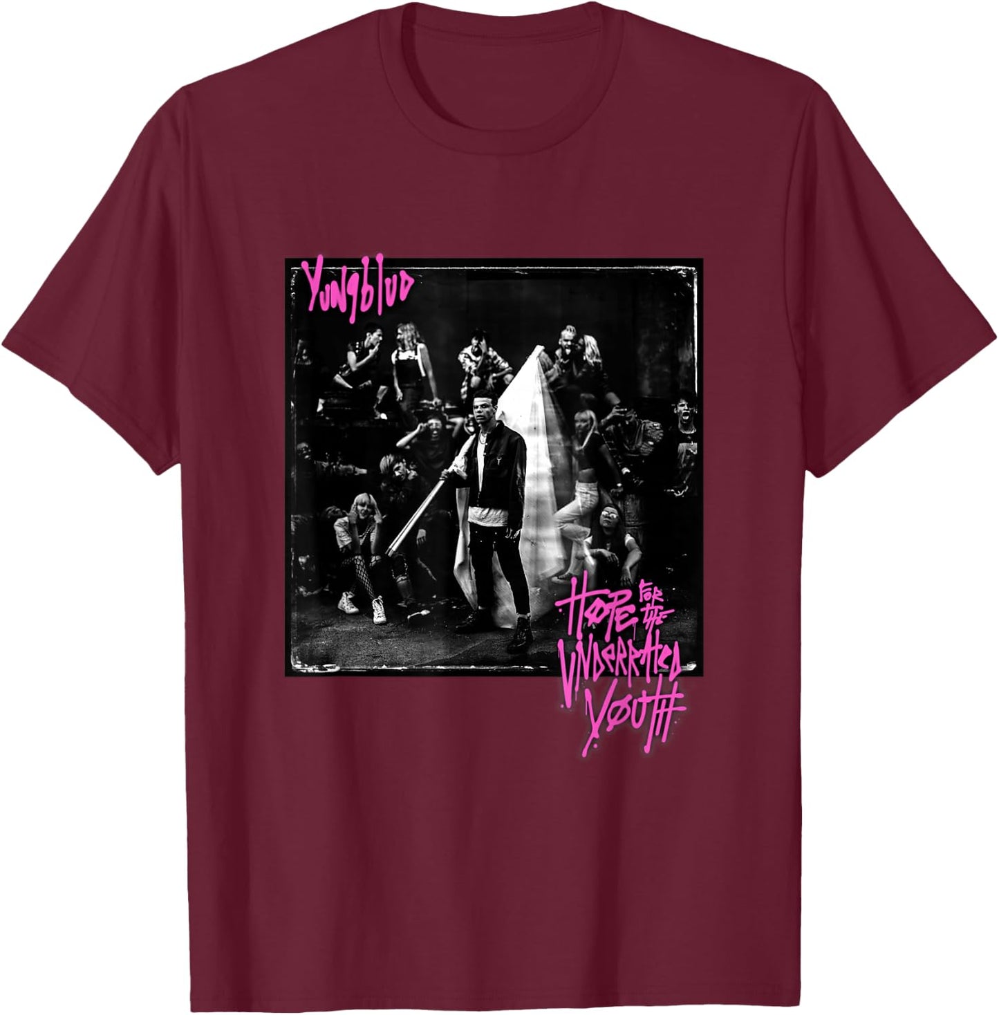 Yungblud Hope for The Underrated Youth Album Small T-Shirt - T-Shirt | Maroon
