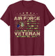 Camouflage American Betsy Ross Flag Us Air Force Veteran T-Shirt - T-Shirt | Maroon