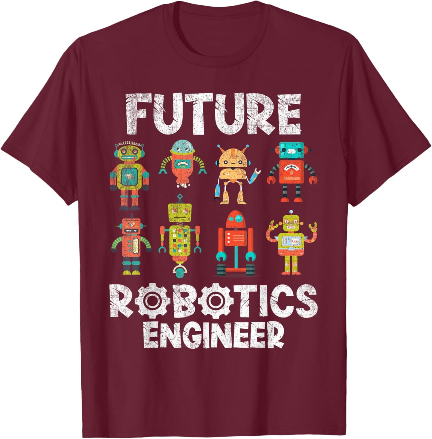 Future Engineer Robotics Robot Costume For Adults & Kids Boy T-Shirt - T-Shirt | Maroon