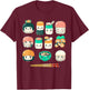 Funny Japanese Food Sushi Kawaii Sushi Lovers Anime Otaku T-Shirt - T-Shirt | Maroon