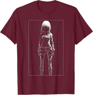 Anime Girl Character Art Anime T-Shirt - T-Shirt | Maroon