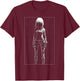 Anime Girl Character Art Anime T-Shirt - T-Shirt | Maroon