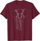 Elephant Dot line Art Portrait Sketch Drawing - Elephant T-Shirt - T-Shirt | Maroon