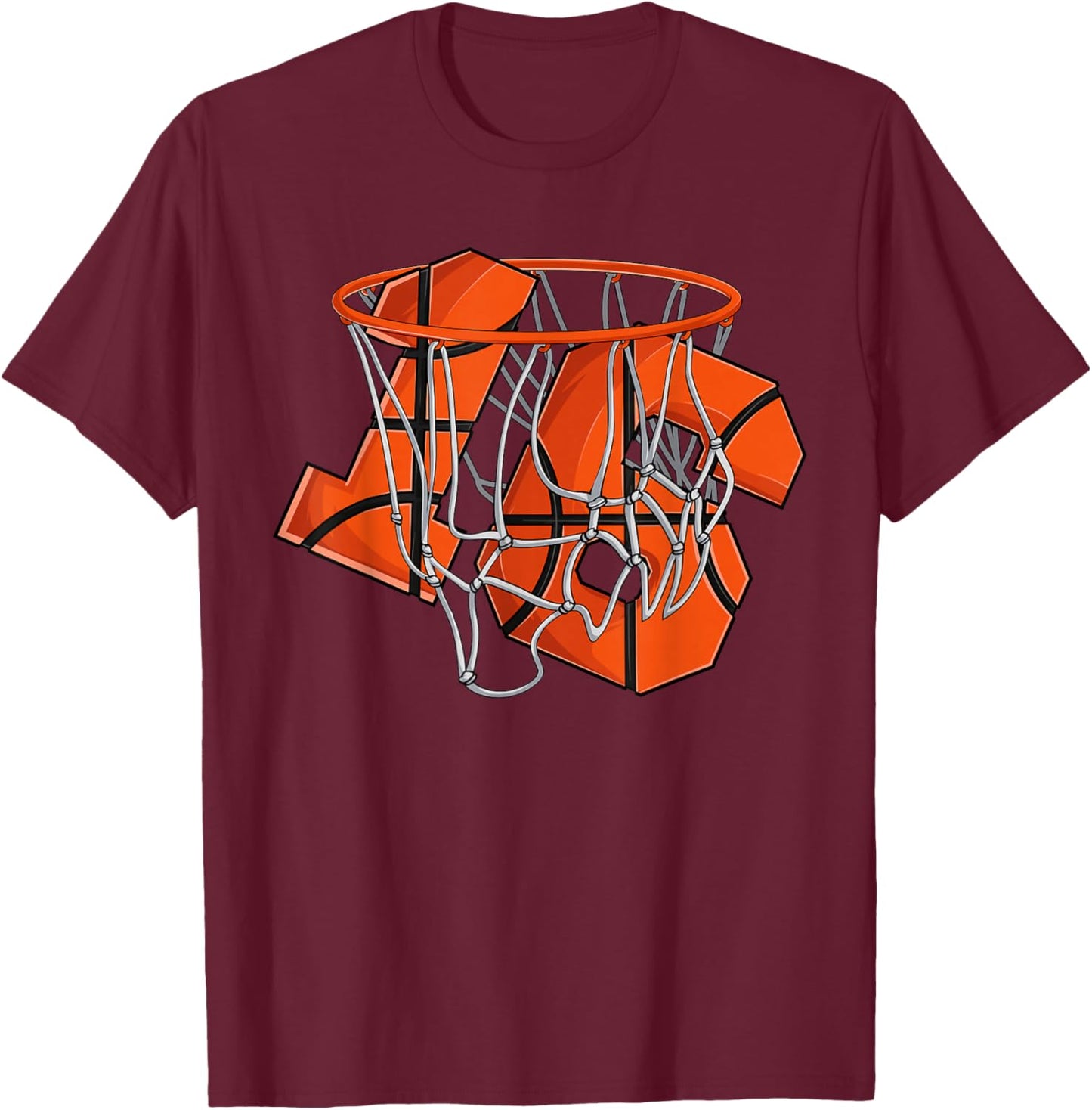 16th Birthday Basketball Shirt Kids, Boys 16 Year Old T-Shirt - T-Shirt | Maroon