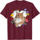 Orange Maine Coon Cat Pet Lover Heart Valentine T-Shirt - T-Shirt | Maroon