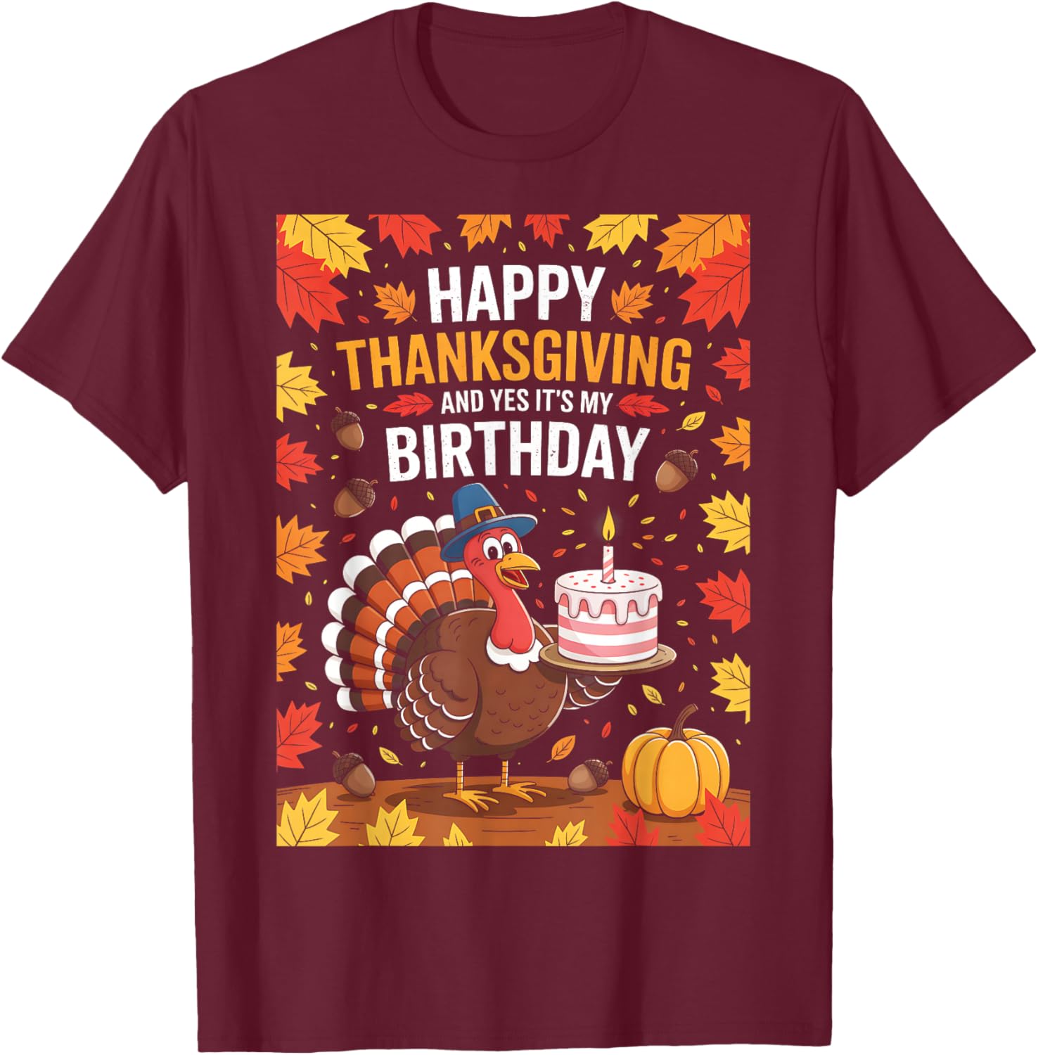 Autumn Cake T-Shirt - T-Shirt | Maroon