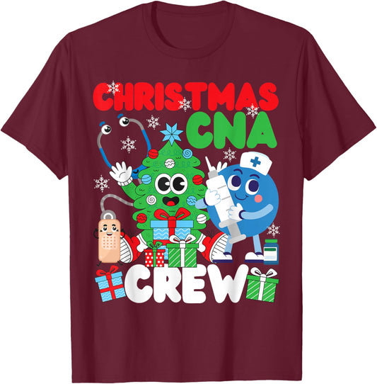 CNA Nurse Certified Nursing Assistant Christmas Christmas T-Shirt - T-Shirt | Maroon