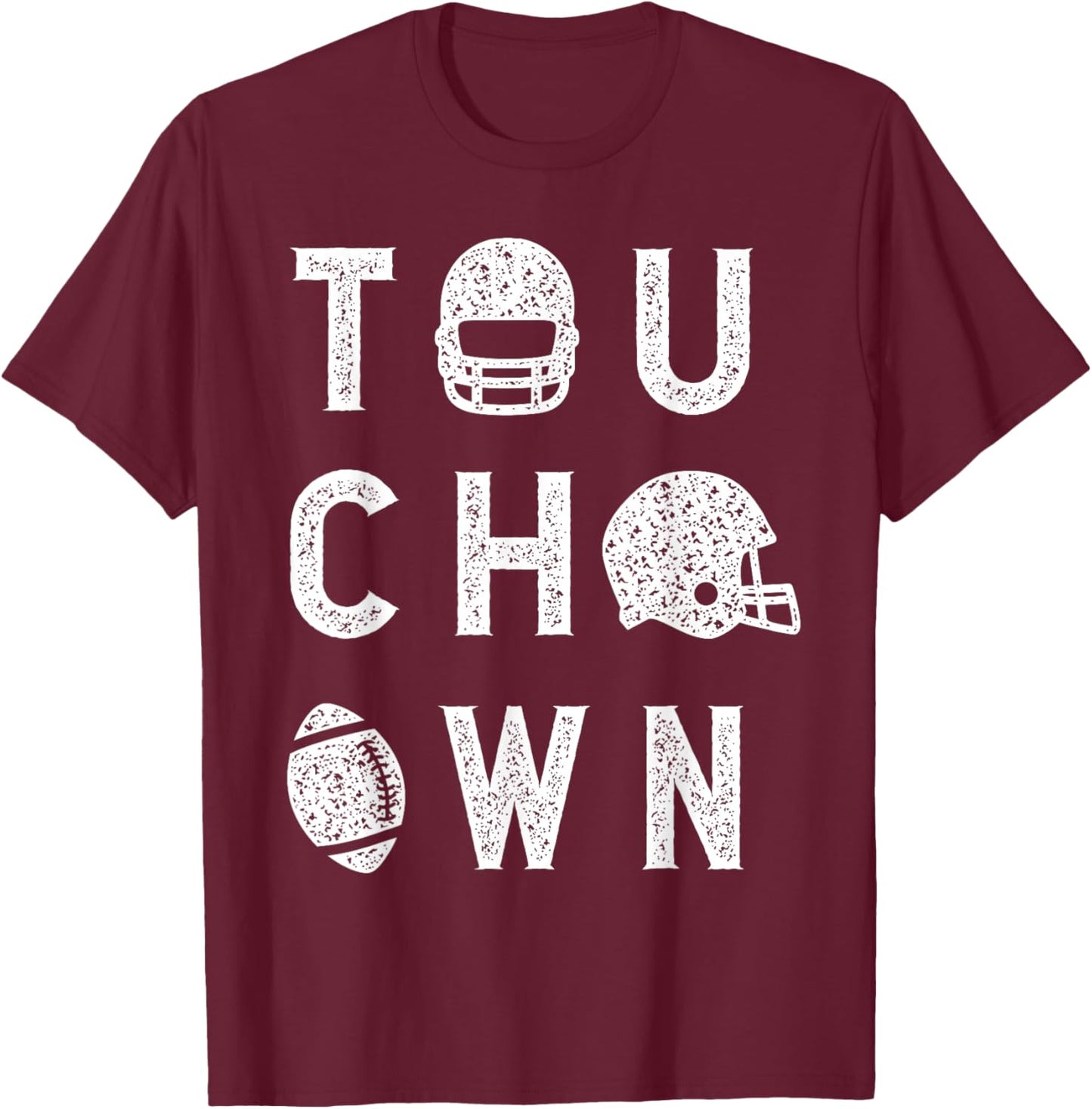 Touchdown Season American Football Game Day Thanksgiving T-Shirt - T-Shirt | Maroon