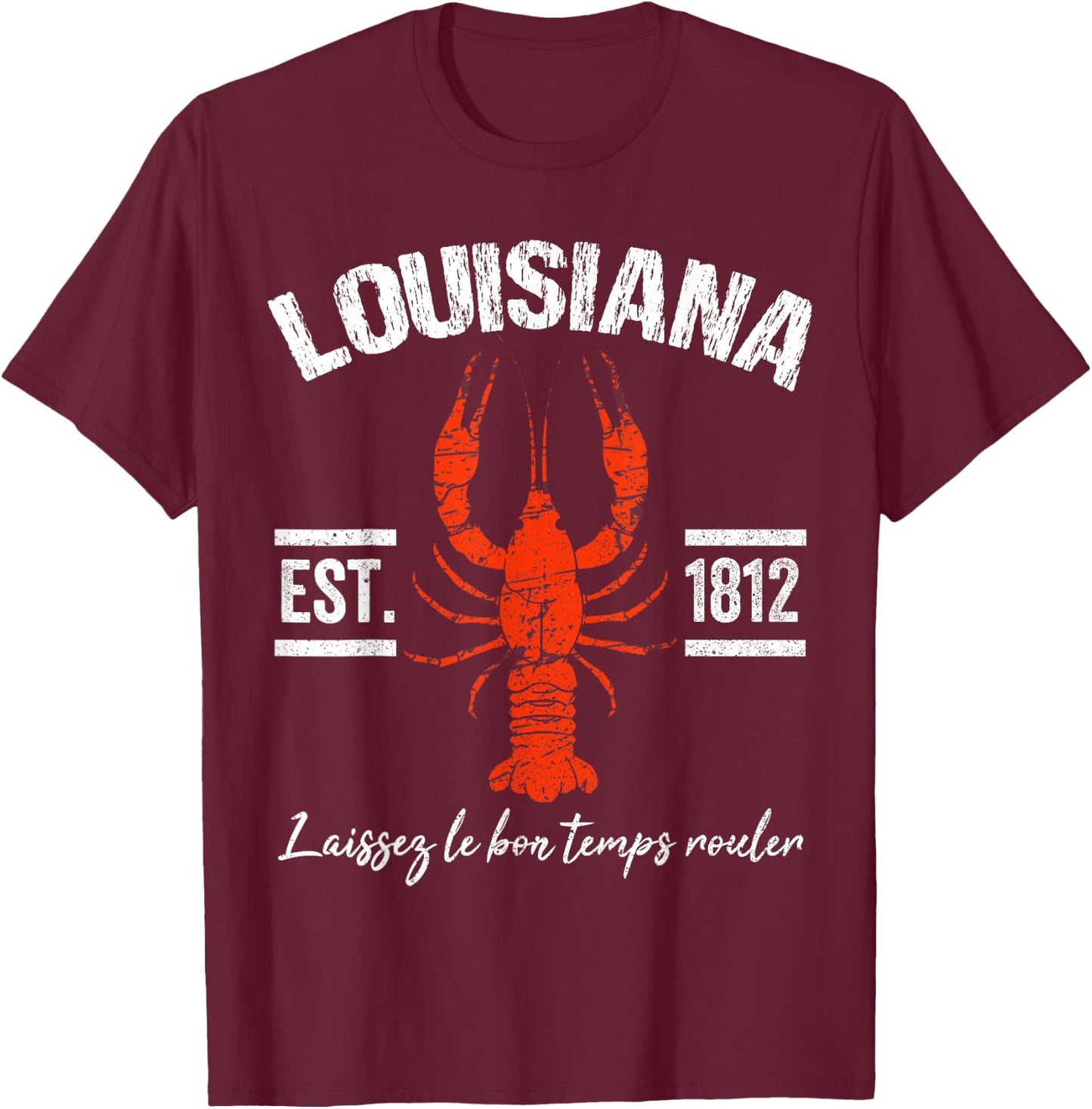 Mardi Gras Louisiana Crawfish New Orleans Men Women Gift T-Shirt - T-Shirt | Maroon