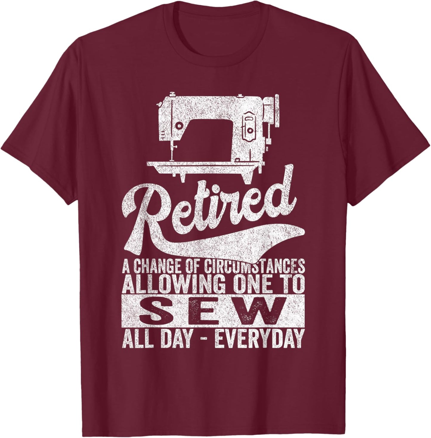 Funny Retired Definition Sewing Quilting Retirement T-Shirt - T-Shirt | Maroon