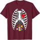 Halloween skeleton X-Ray Candy Belly funny Halloween costume T-Shirt - T-Shirt | Maroon