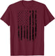 Vintage Distressed American Flag T-Shirt - T-Shirt | Maroon