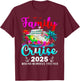 Family Cruise Matching Family Cruise Ship Vacation Trip 2025 T-Shirt - T-Shirt | Maroon