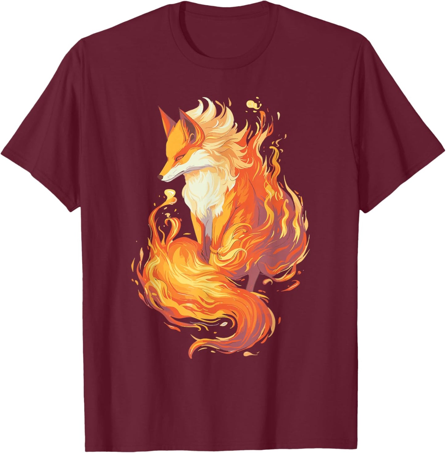 Kurama No Kitsune T-Shirt - T-Shirt | Maroon