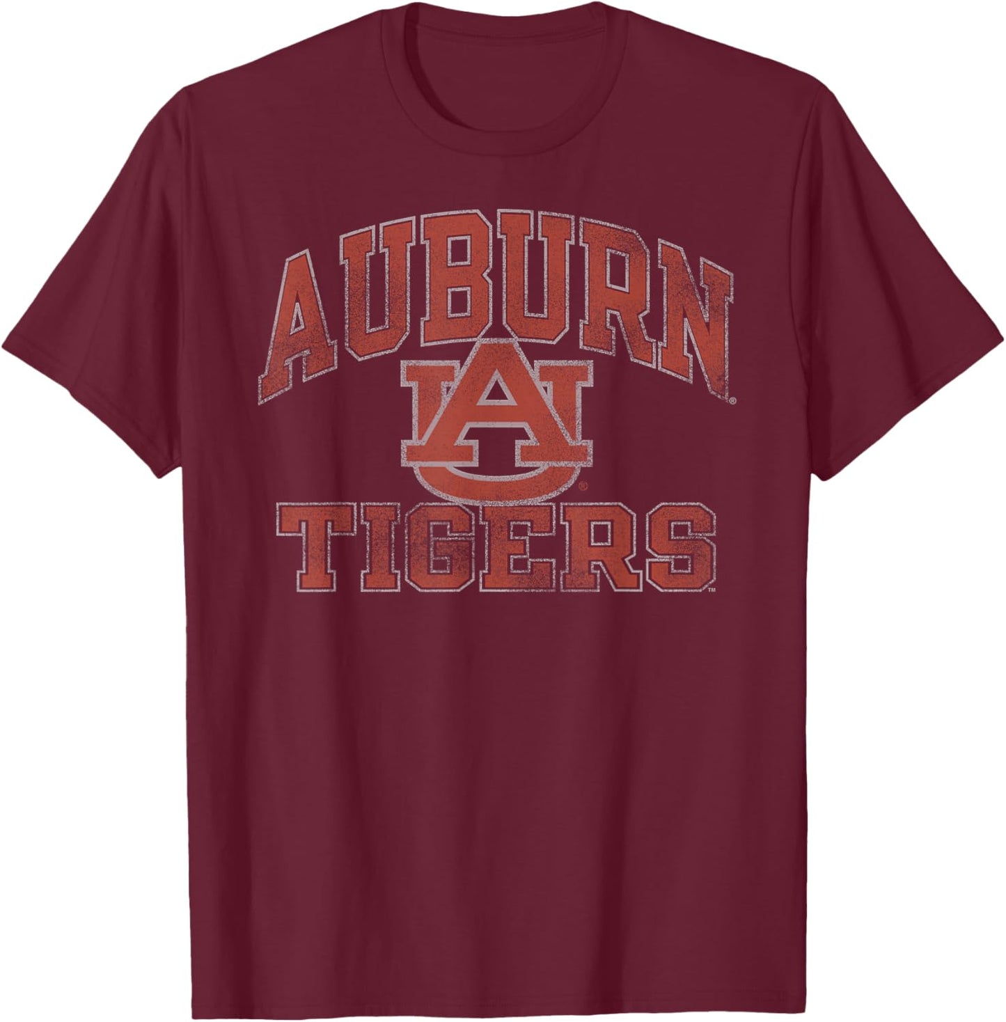 Auburn Tigers Vintage Worn Navy Officially Licensed T-Shirt - T-Shirt | Maroon