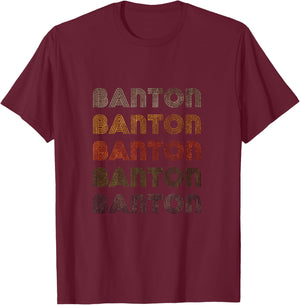 Love Heart Banton Grunge Vintage Style Black Banton T-Shirt - T-Shirt | Maroon