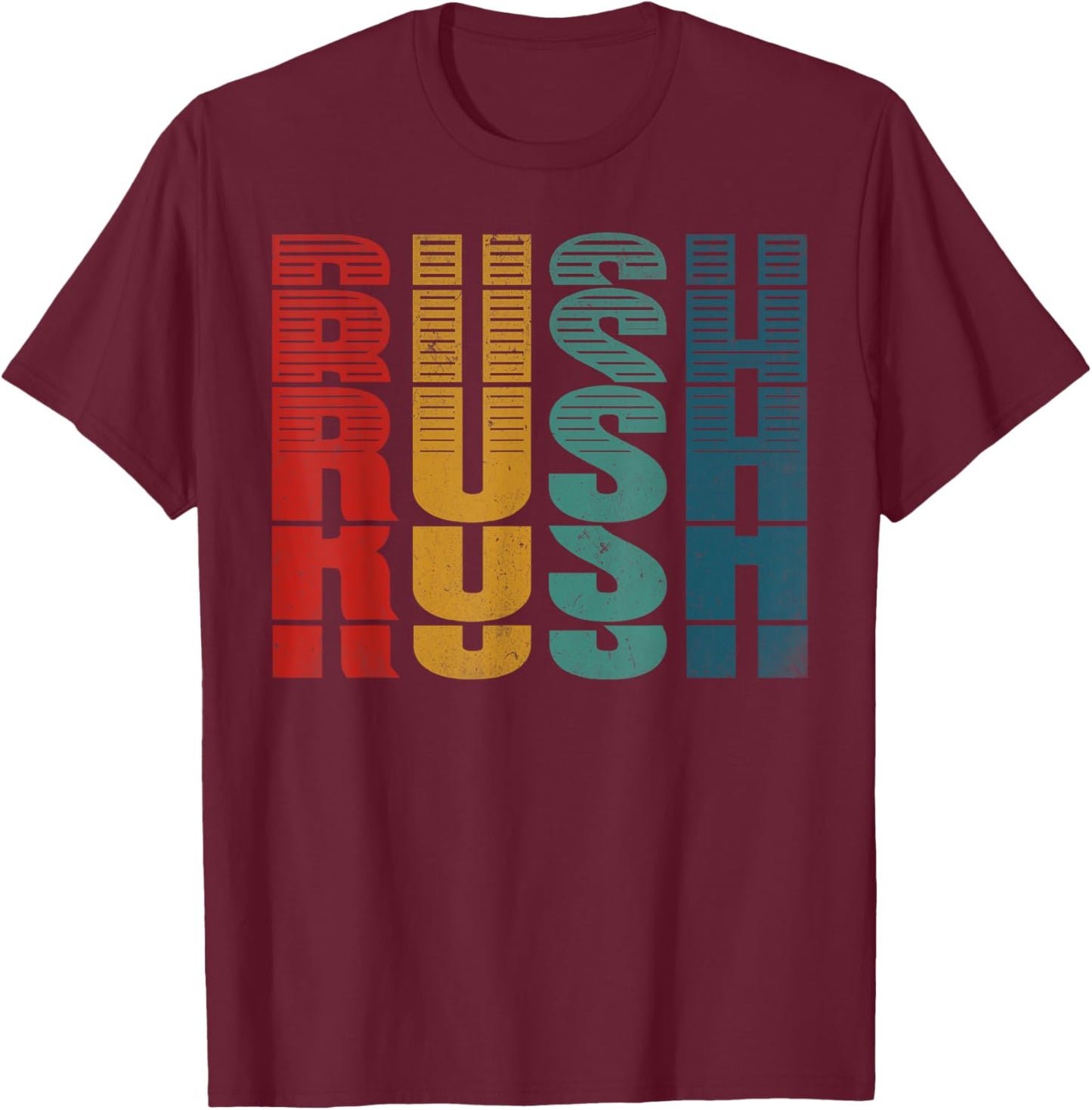 Rush Surname Vintage Retro Men Women Kids Birthday Party T-Shirt - T-Shirt | Maroon