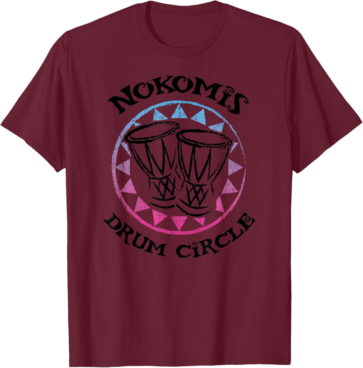 Nokomis Florida Drum Circle Drummer T-Shirt - T-Shirt | Maroon