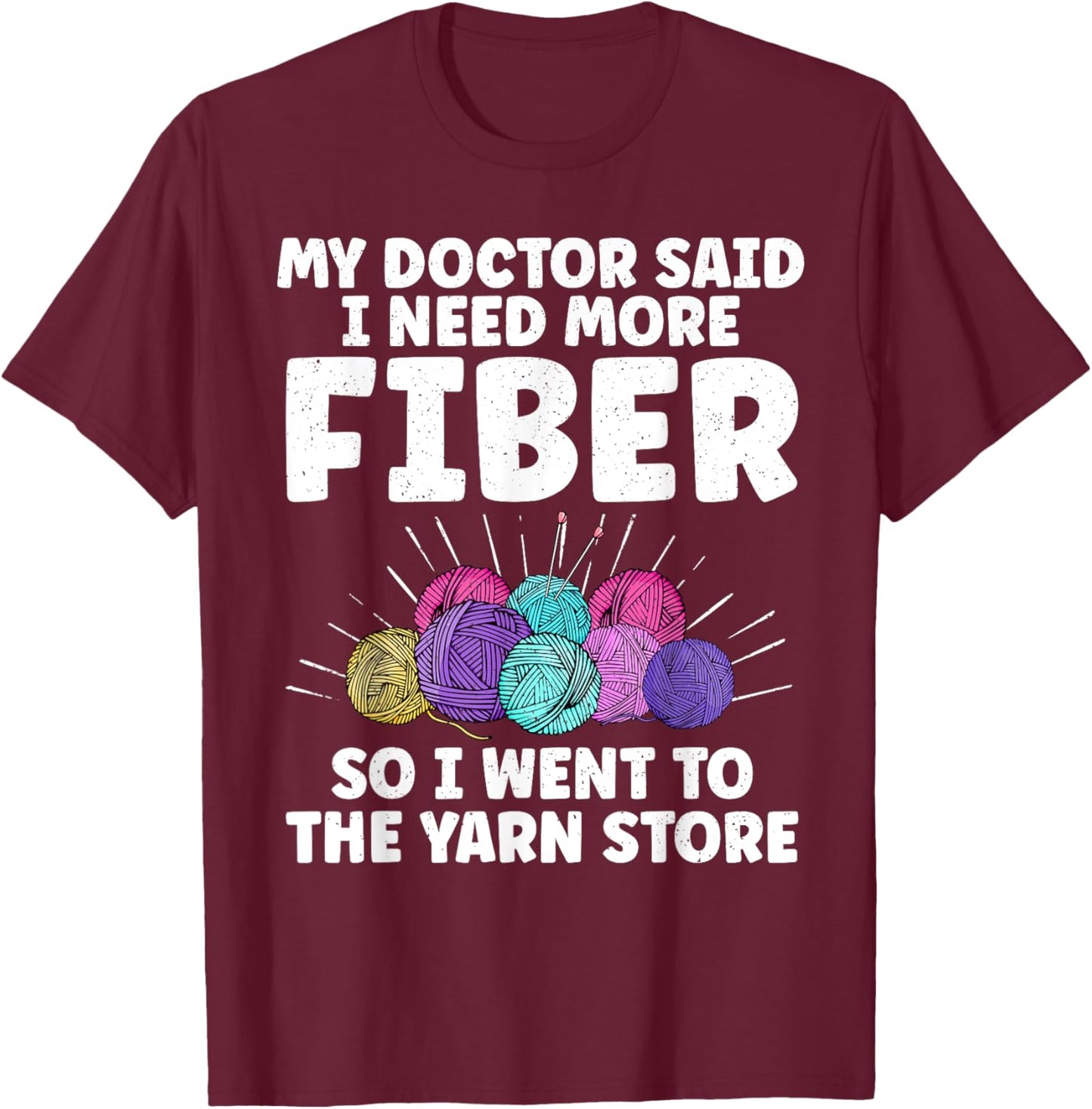 Funny Crocheting Mom Knitting Yarn Crochet Lovers T-Shirt - T-Shirt | Maroon