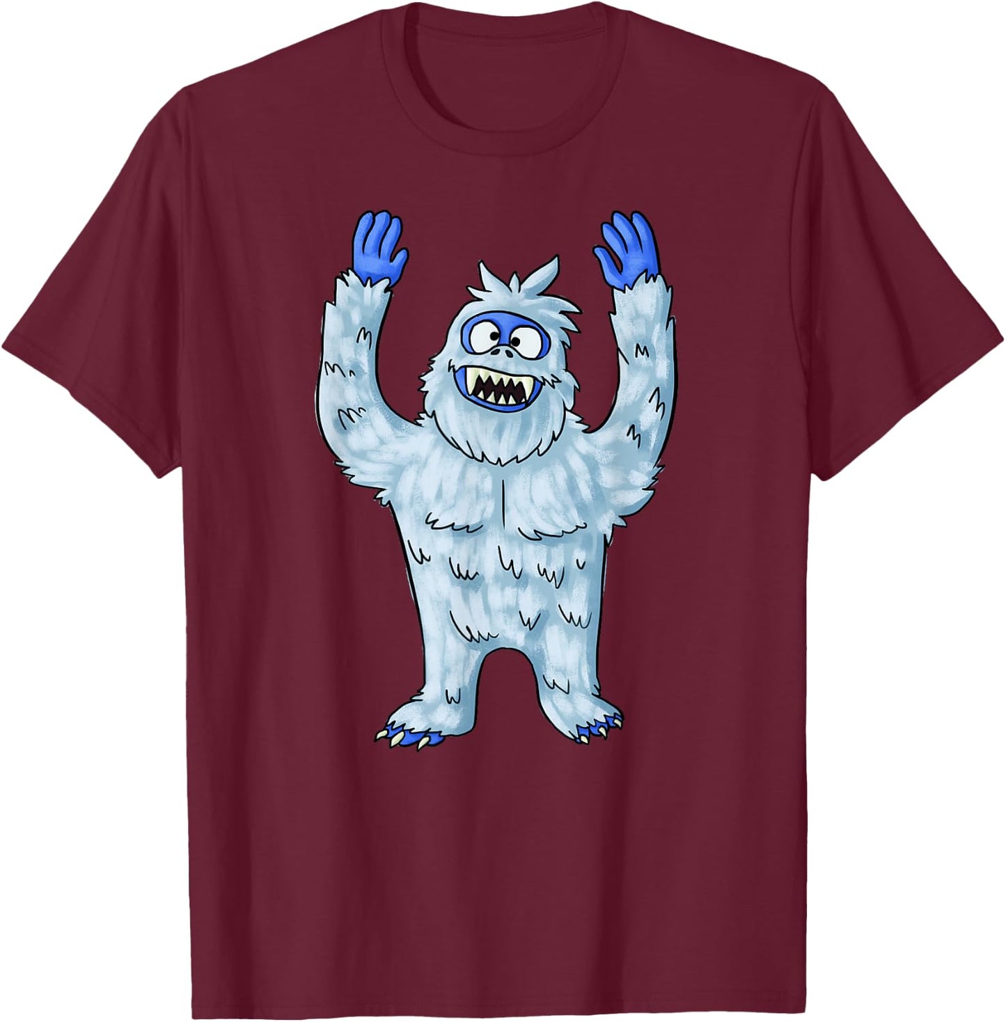Abominable Snow Monster Christmas Abominable Snowman T-Shirt - T-Shirt | Maroon