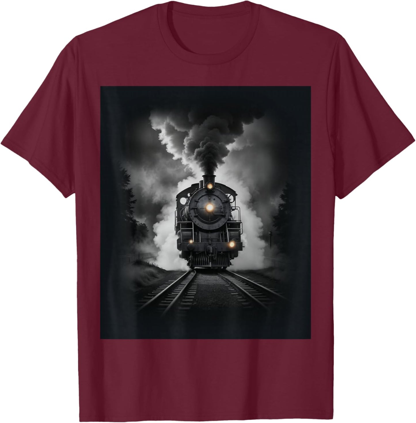 Steam Locomotive Train 4014 Vintage Railroad Big Boy Engine T-Shirt - T-Shirt | Maroon