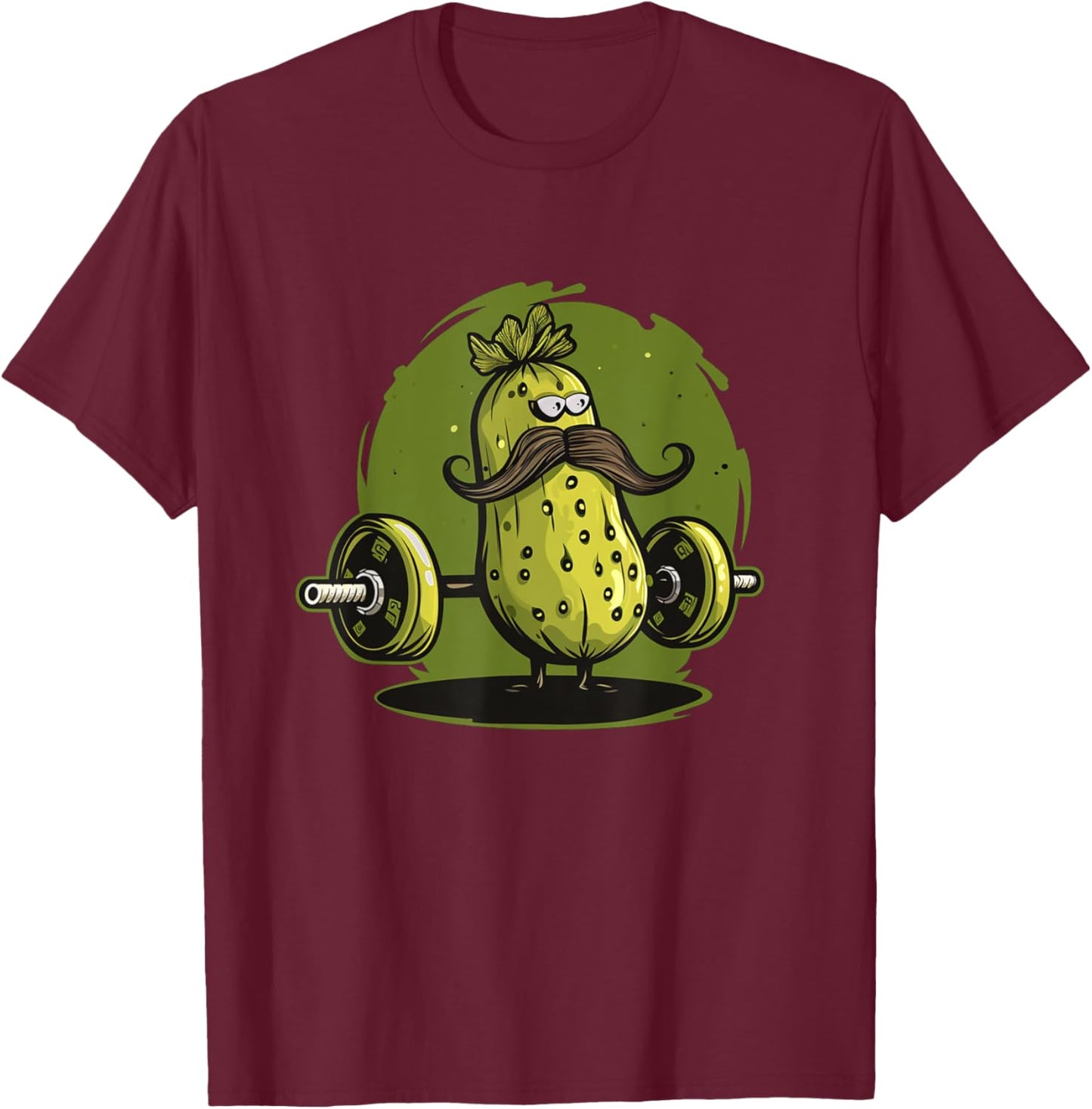 Cool weightlifting pickle costume for pickles and gym lovers T-Shirt - T-Shirt | Maroon