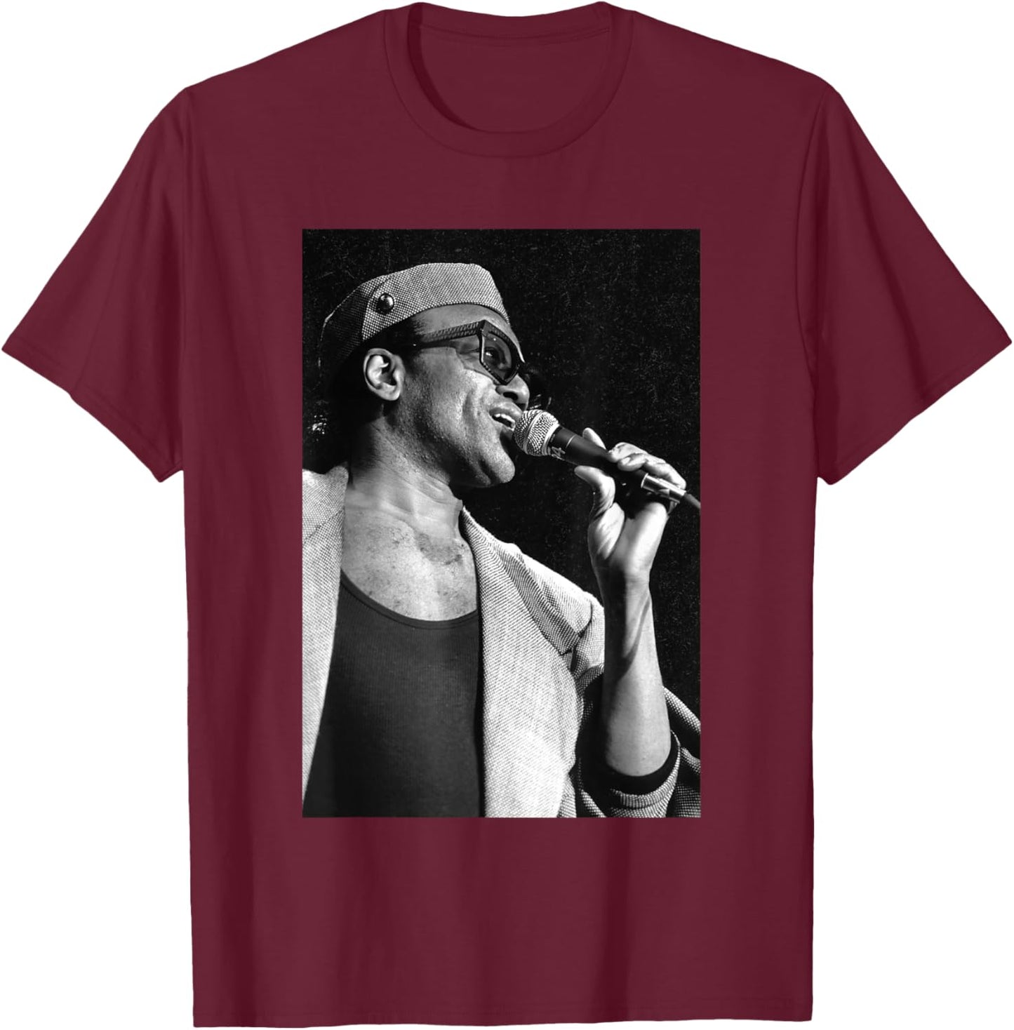 Singer Bobby Womack Live By Stephen Wright T-Shirt - T-Shirt | Maroon