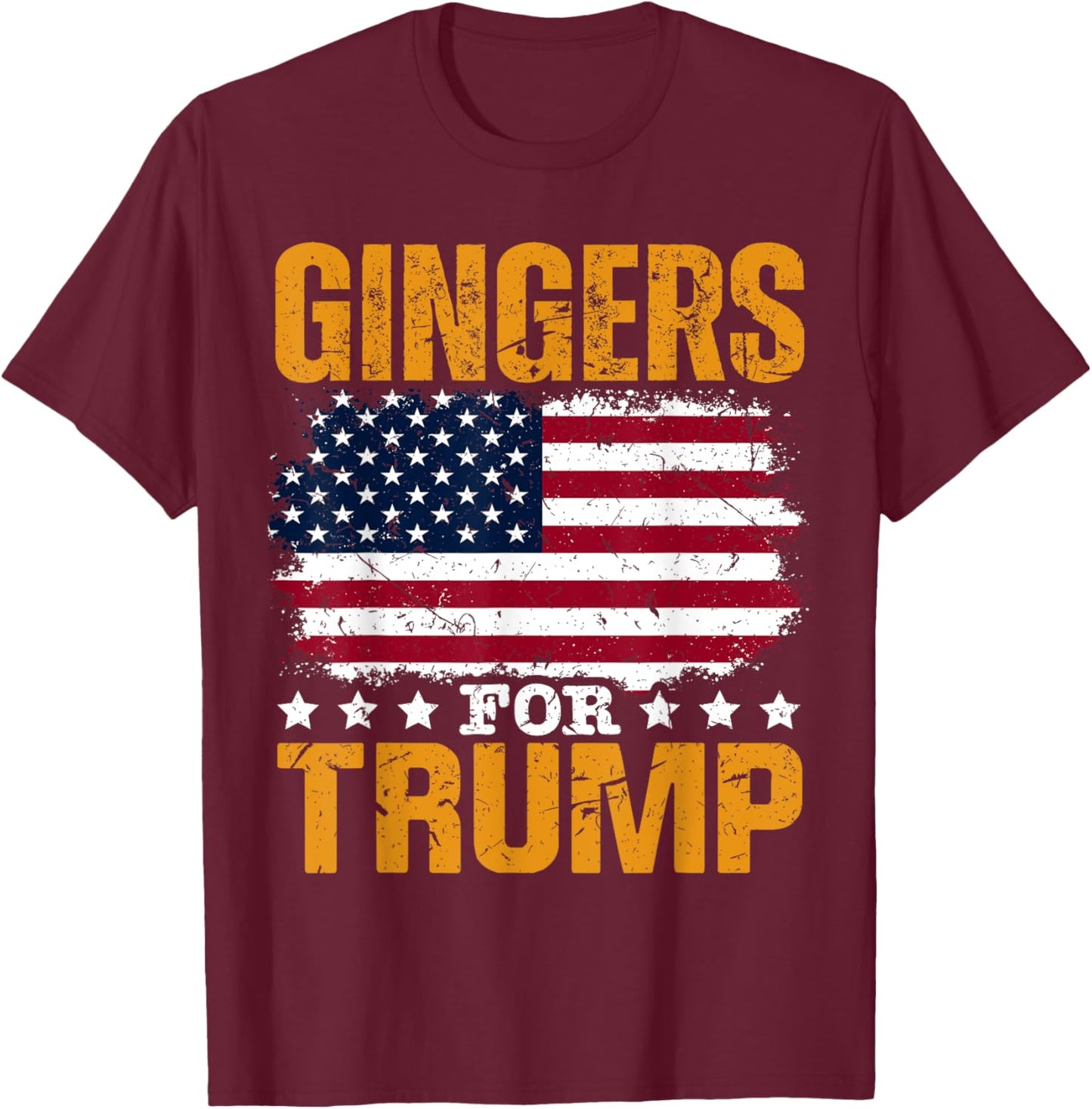 Gingers for Trump Patriotic T-Shirt - T-Shirt | Maroon